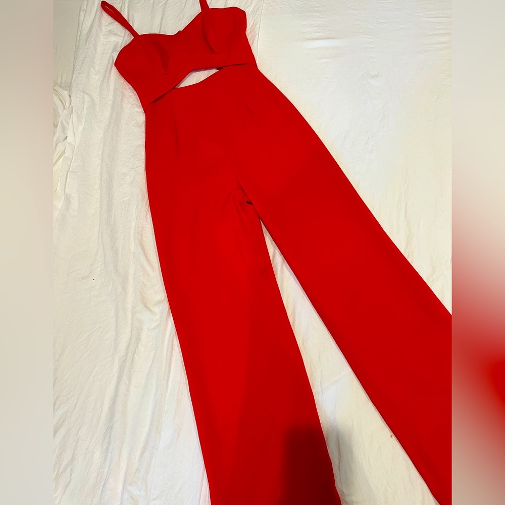 Red Intermix Jumpsuit